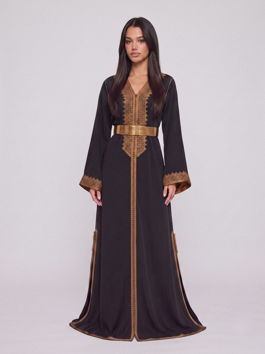 Caftan Anbar - Black & Bronze