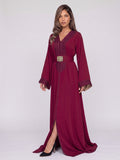 Caftan Layl - Cherry & Creamy Beige