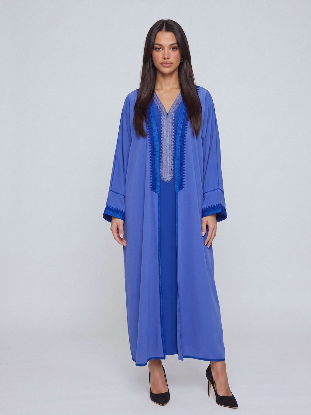 Kimono deux pièces Col V - Cobalt Blue