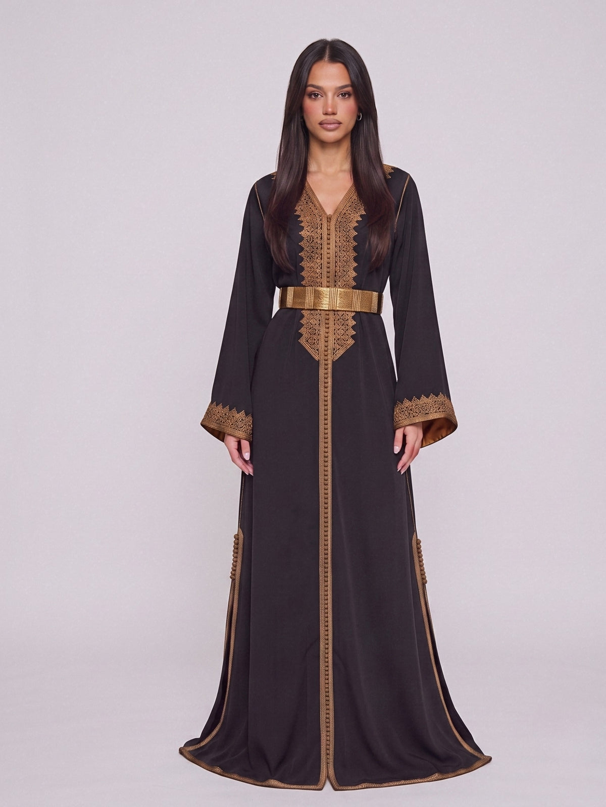 Caftan Anbar - Black & Bronze