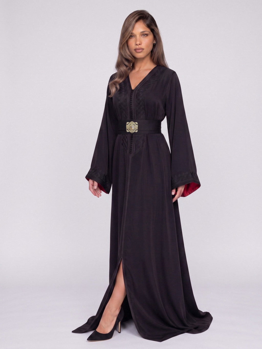 Caftan Layl - Noir & Rouge