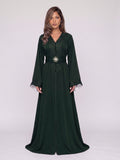 Caftan Layl - Vert roi & Ivoire