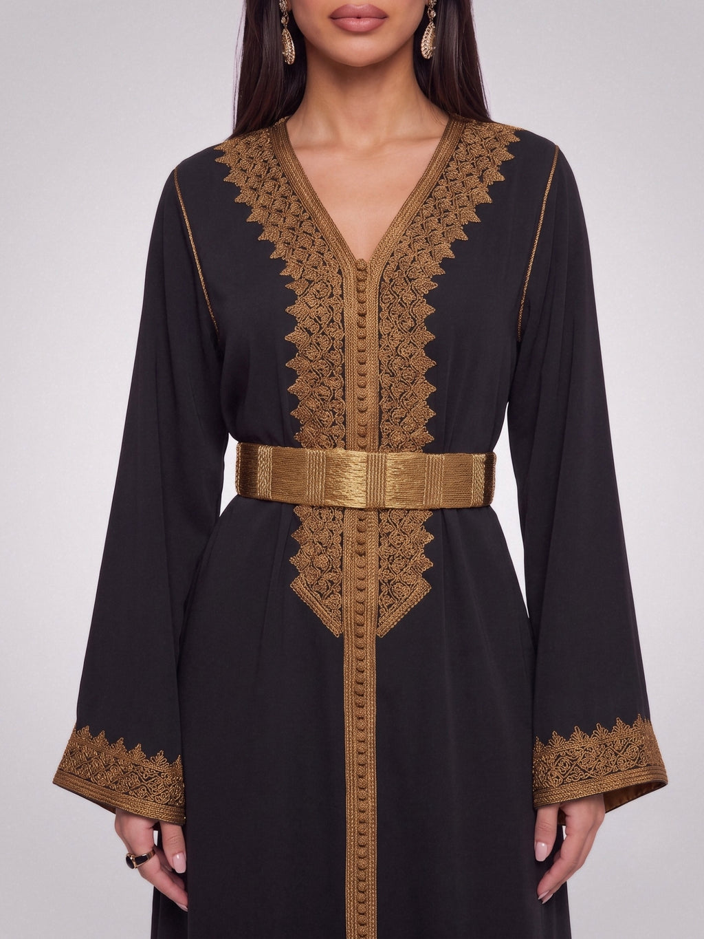 Caftan Anbar - Black & Bronze
