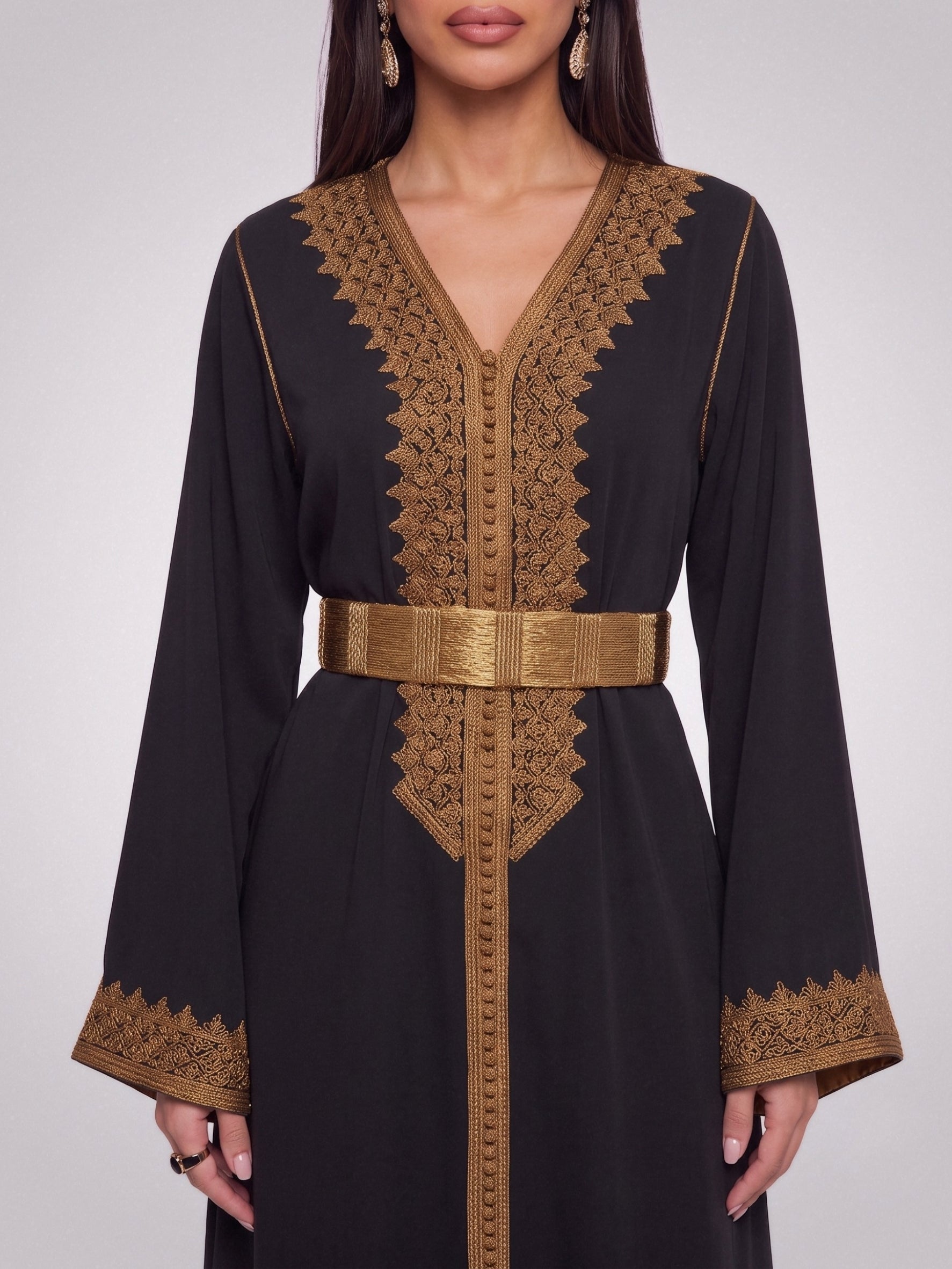 Caftan Anbar - Black & Bronze