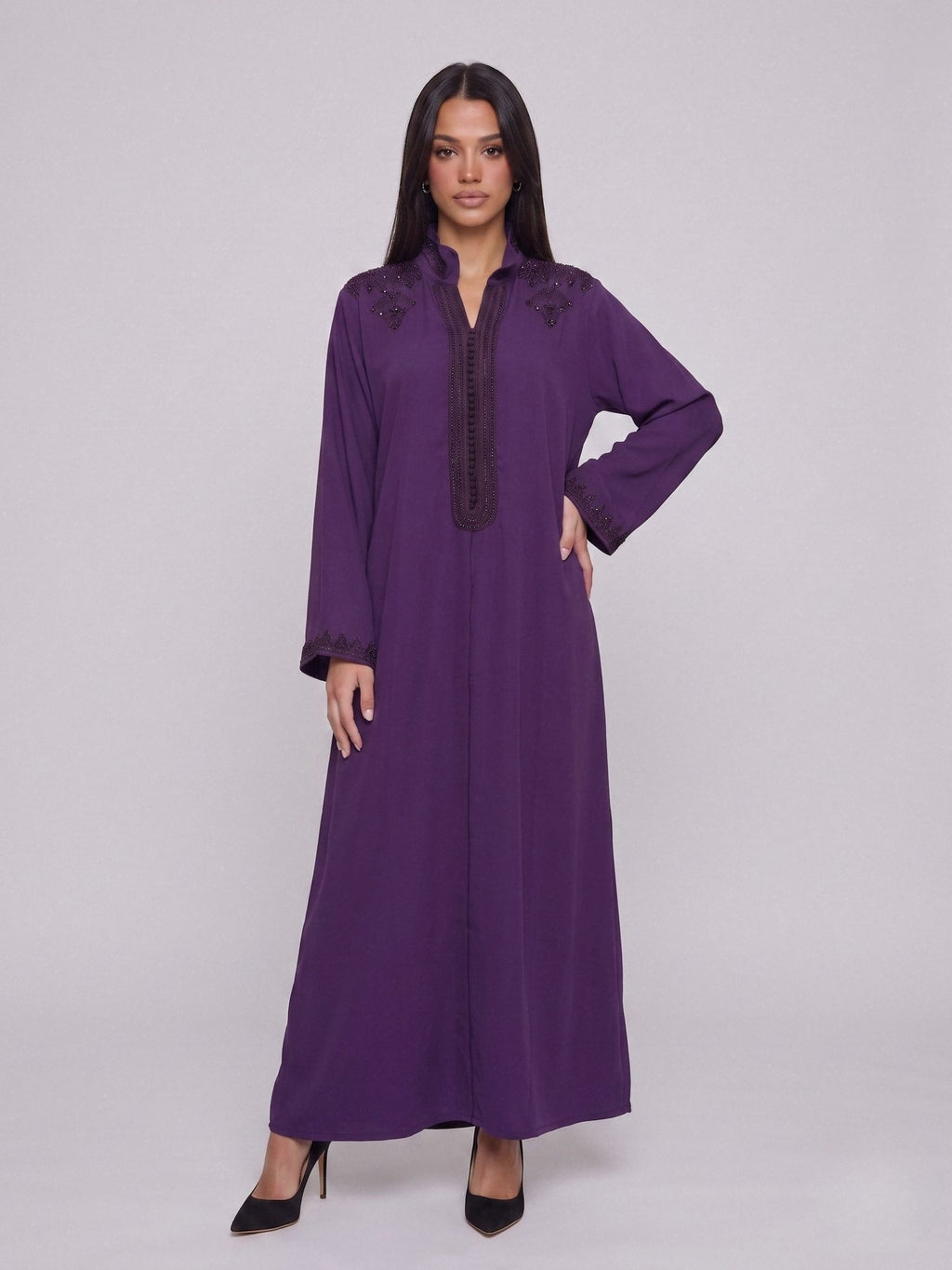 Gandoura Lueur - Aubergine