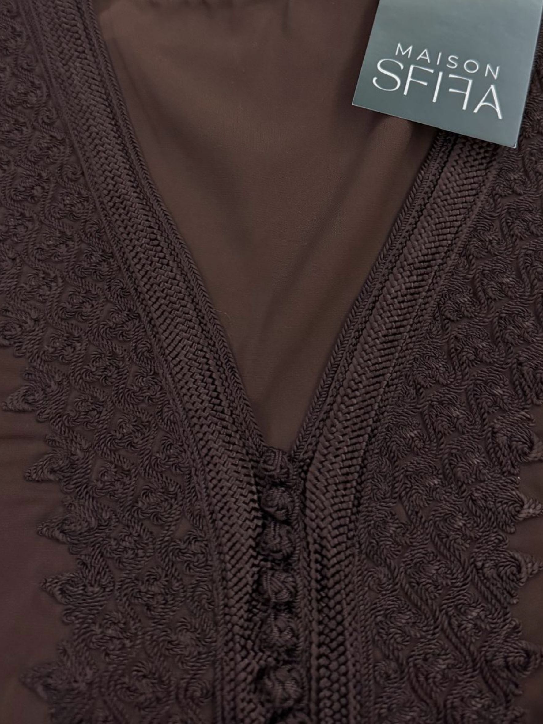 Caftan Layl - Coffee Brown & Deep Beige