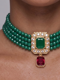 Collier Ras de Cou Ghazala — Emeraude