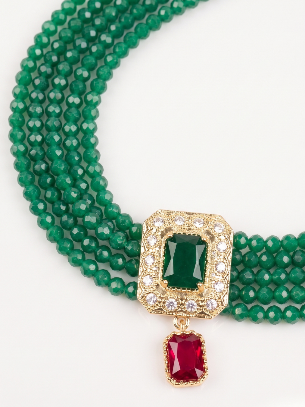 Collier Ras de Cou Ghazala — Emeraude