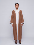 Kimono deux pièces Col Officier - Caramel & Ivoire