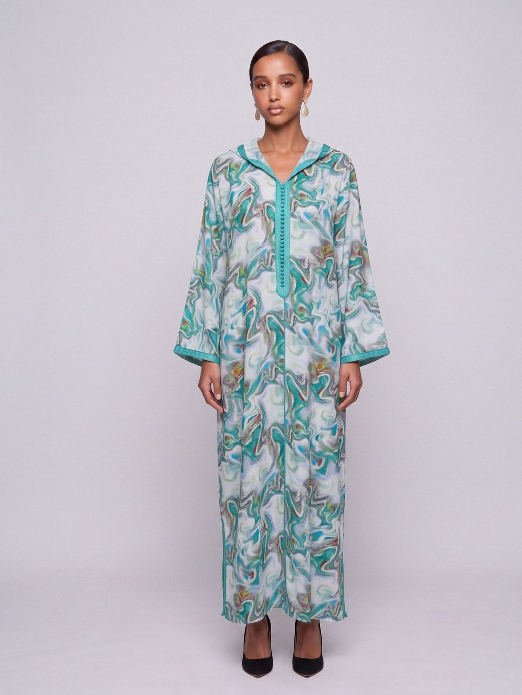 Jellaba Marbre - Turquoise