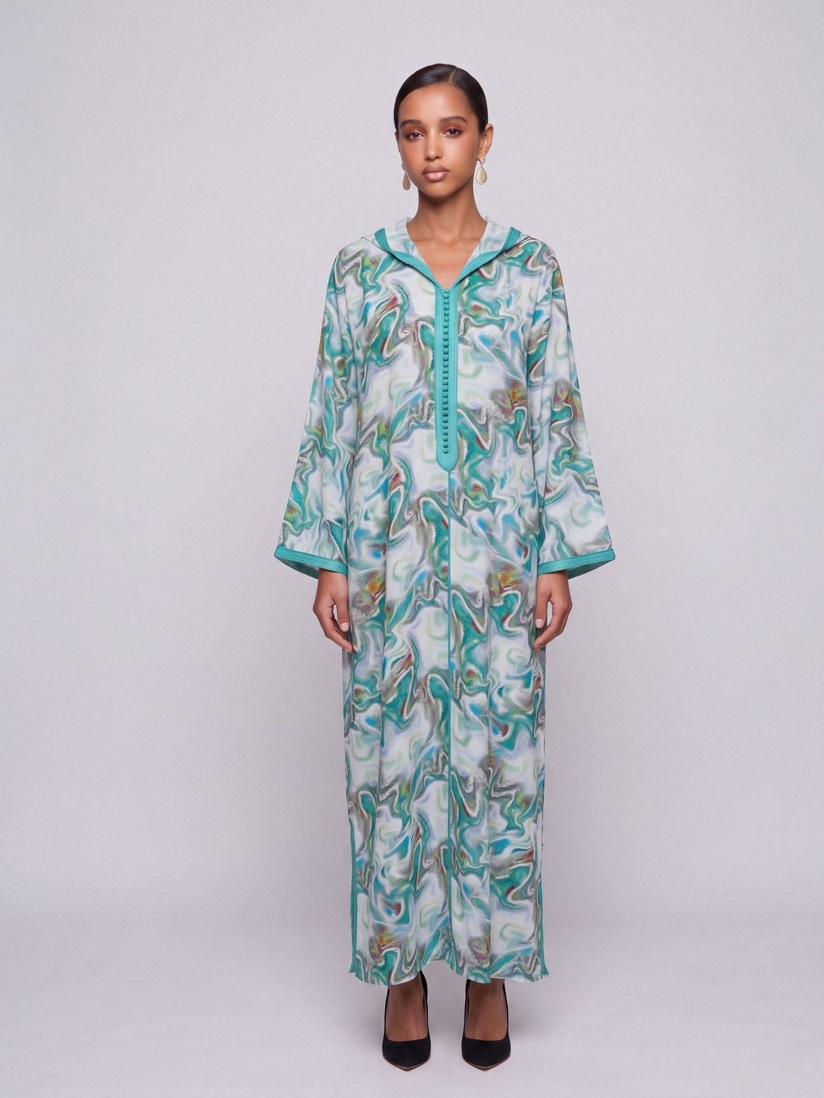 Jellaba Marbre - Turquoise