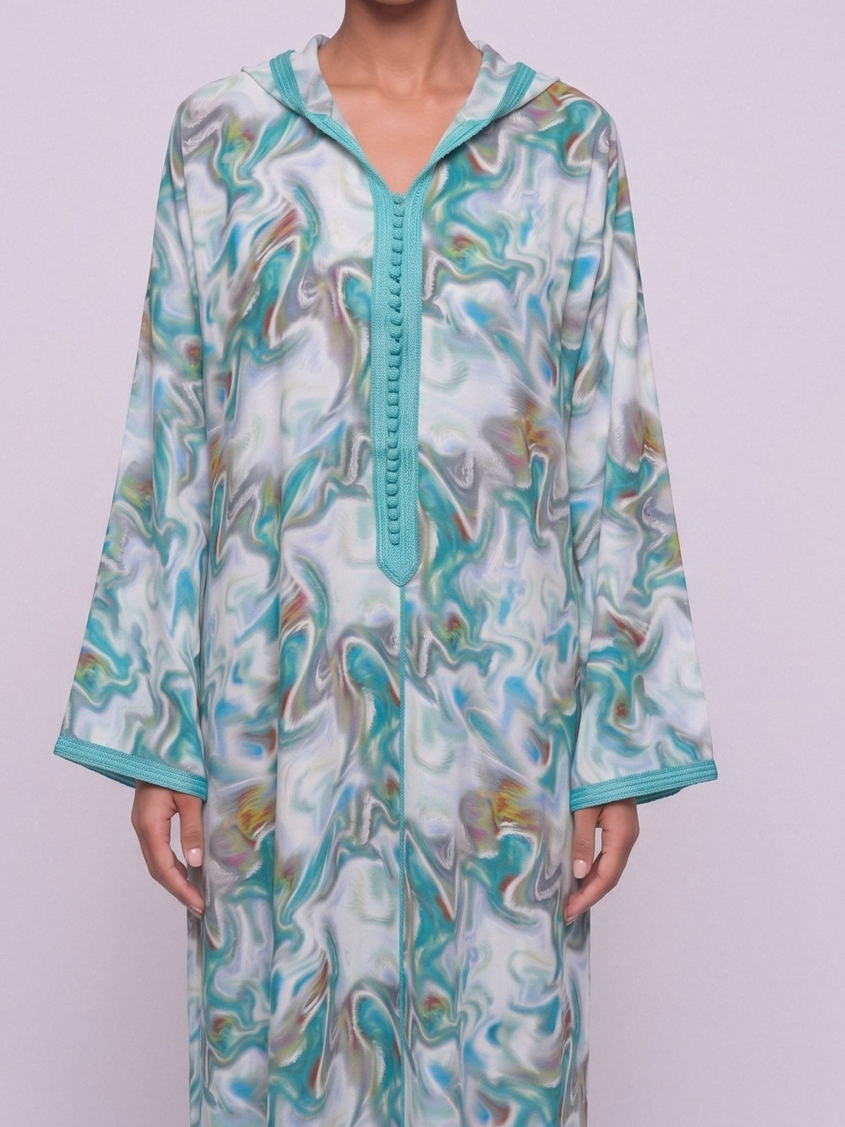 Jellaba Marbre - Turquoise