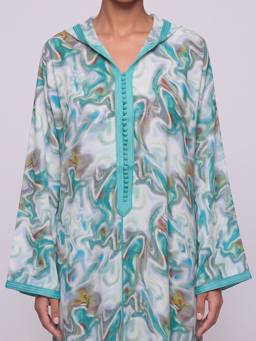 Jellaba Marbre - Turquoise