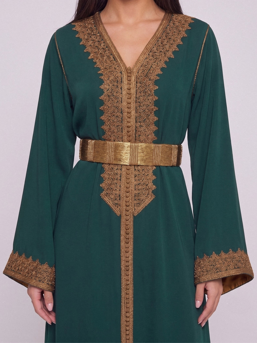 Caftan Anbar - Vert Roi & Bronze