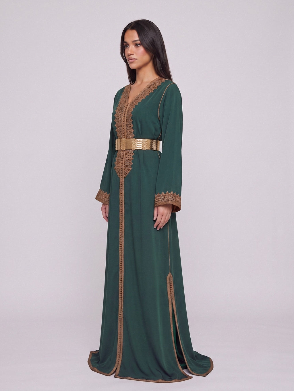 Caftan Anbar - Vert Roi & Bronze