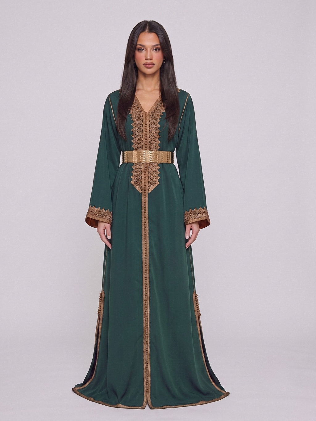Caftan Anbar - Vert Roi & Bronze