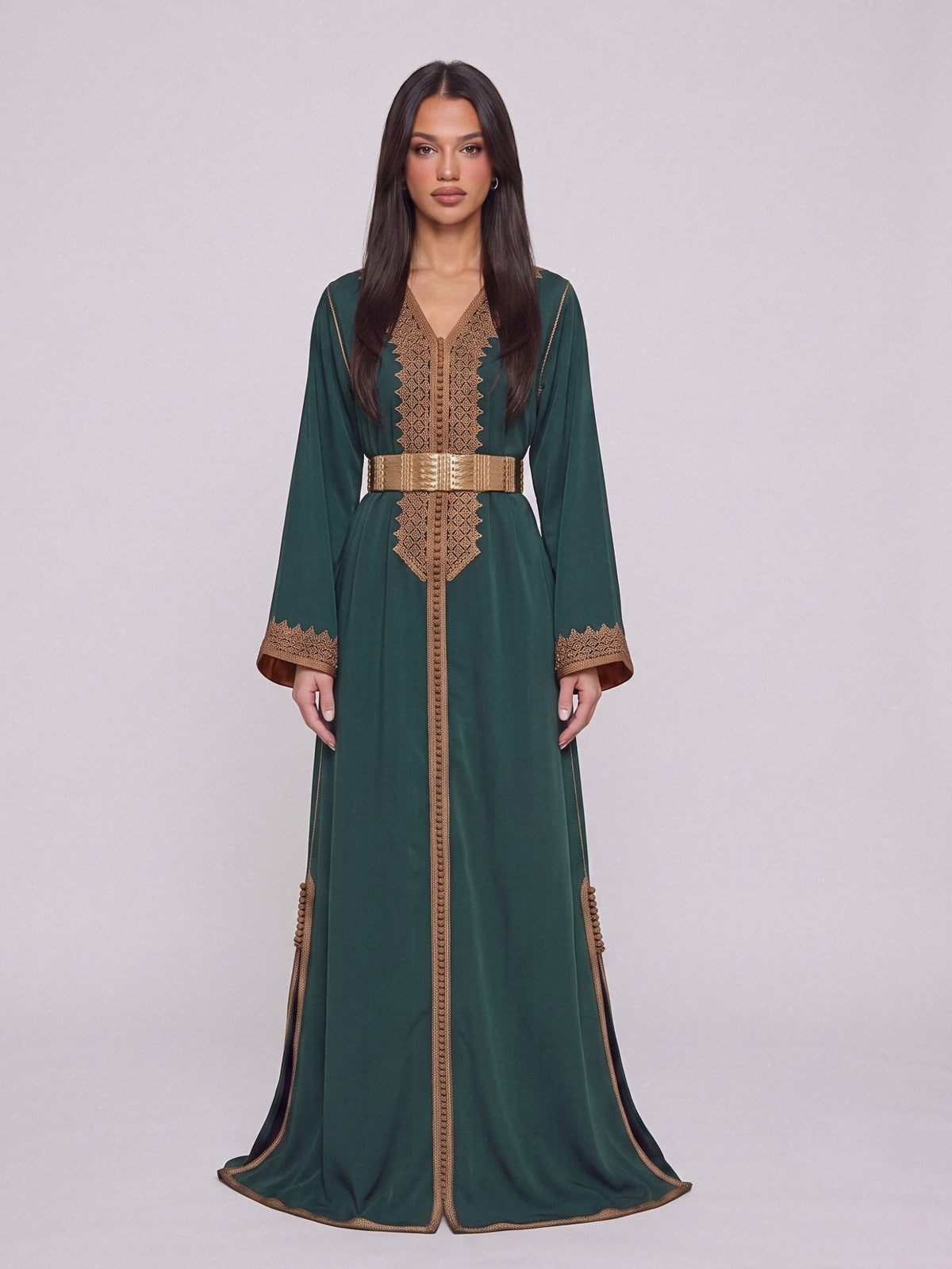Caftan Anbar - Vert Roi & Bronze